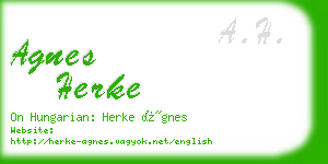 agnes herke business card